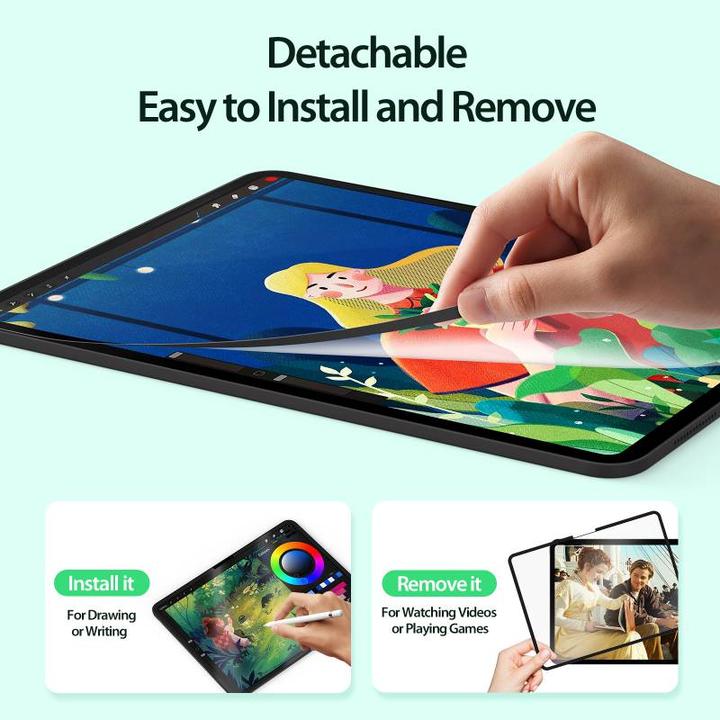 Produktbild Dux Ducis Naad Paperfeel Schutzfolie iPad Mini 6 - Schwarz (1 Stück, iPad mini 6, iPad mini 2024 (7. Gen))