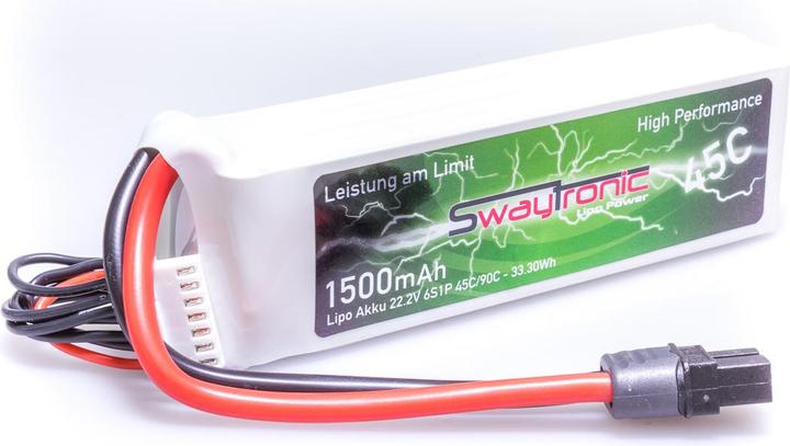 Actual product image Swaytronic 6S 22.2V 1500mAh 45C/90C XT60 (22.20 V, 1500 mAh)