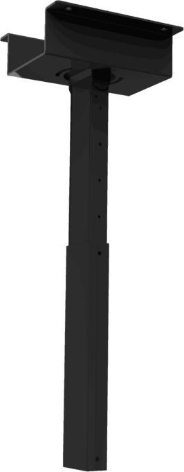 Immagine prodotto HI-ND Supporto da soffitto e tubo telescopico 40-60cm, piastra da soffitto, nero, metallo, 70 kg, 81,3 cm