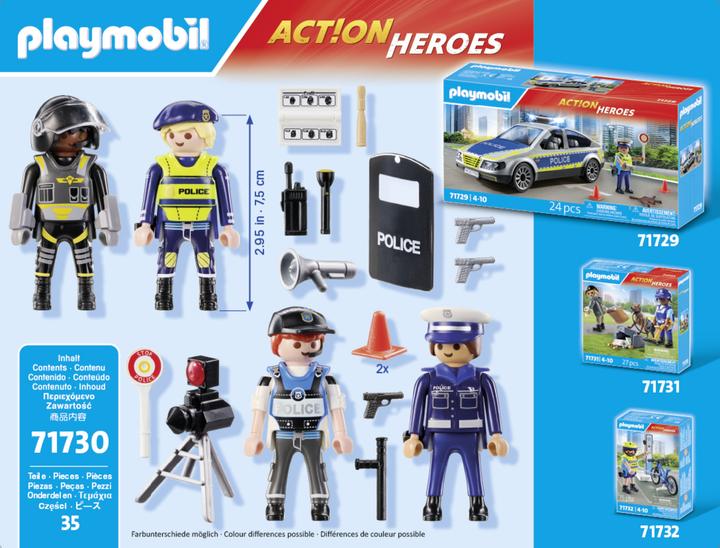 Produktbild Playmobil Figurenset Polizei (71730, Playmobil Action Heroes)