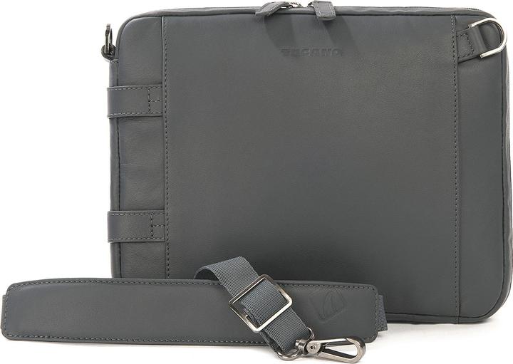 Actual product image Tucano Tema Cross-Body, leather tablet case for iPad mini, tablets up to 8 inches, dark grey