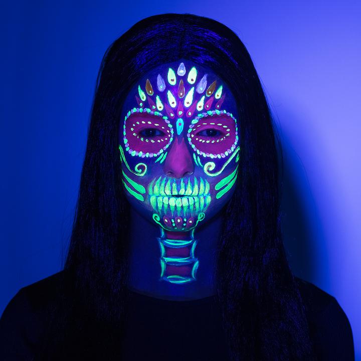 Produktbild Boland Schminkset Bright Skull:UV Leuchtfarben