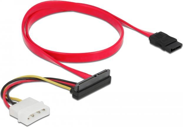 Immagine prodotto Delock Cavo SATA 6 Gb/s 7 pin femmina + Molex 4 pin maschio di alimentazione > SATA 22 pin femmina con