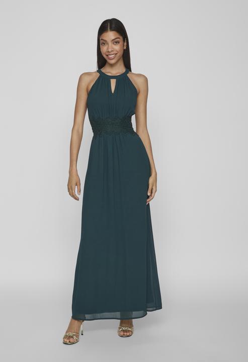 Actual product image Vila Pleated Halterneck Maxi Dress (38)