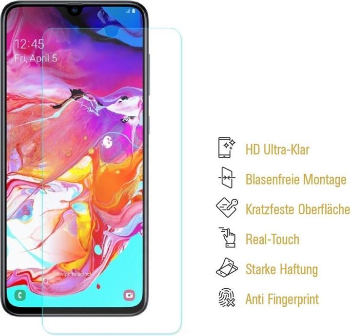 Produktbild Protectorking 2x Panzerfolie Anti-Shock HD Klar (2 Stück, Samsung Galaxy A70)