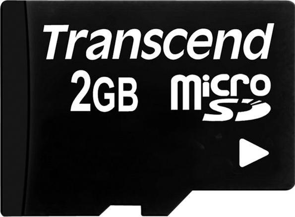 Transcend Card mit SD-Adapter (2 GB, microSD)