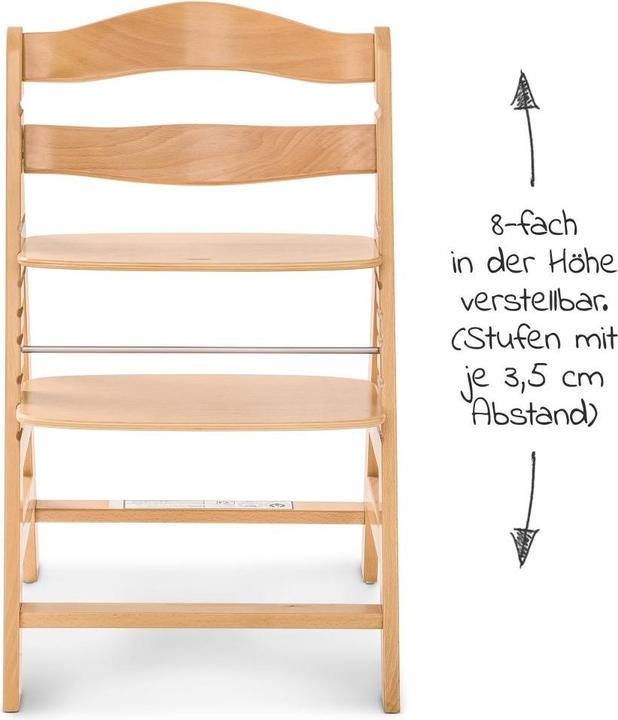 Actual product image Hauck Highchairs Highchair Alpha Plus Natural - in economy set incl. (Highchair)