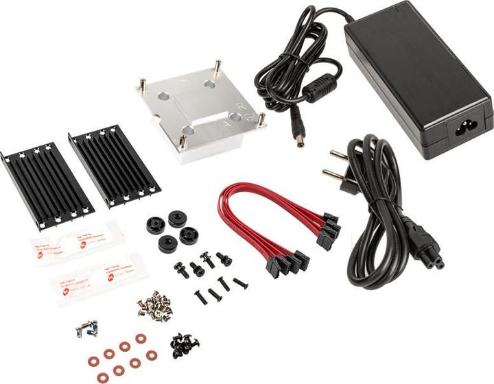 Actual product image Akasa Euler M Fanless Mini-ITX case, 80W power supply, OEM - black (Mini-ITX)