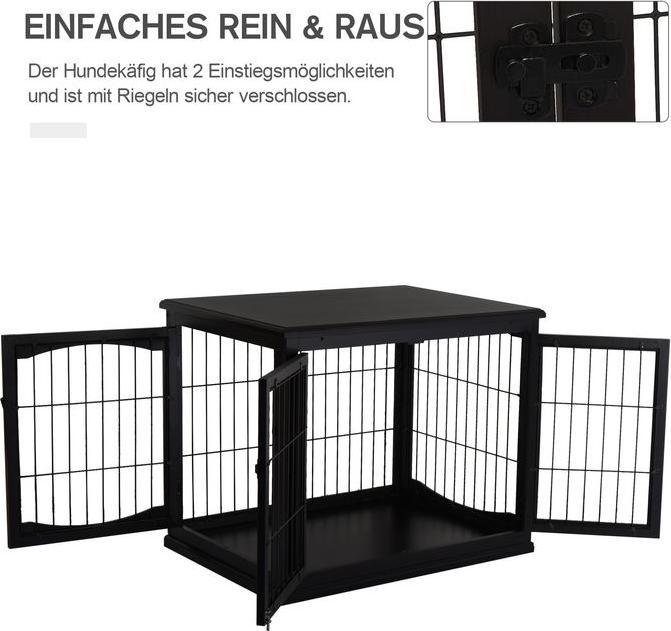 Image du produit Swisshandel24 Niche pour chien Maison pour chien Boîte de transport avec surface de table Cage pour petits (Chien, Réflecteurs, Pliable)
