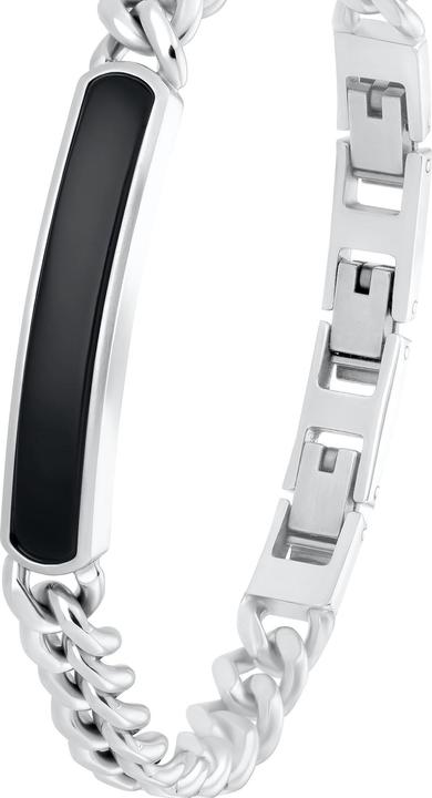 Produktbild S.Oliver Armschmuck für Herren, Stainless Steel, Achat (18.50 cm, Edelstahl)