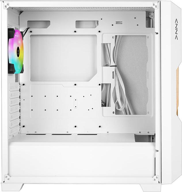 Actual product image Azza Guardian 520WW GAMING Miditower White RGB wooden grille retail (ITX, mATX, ATX)