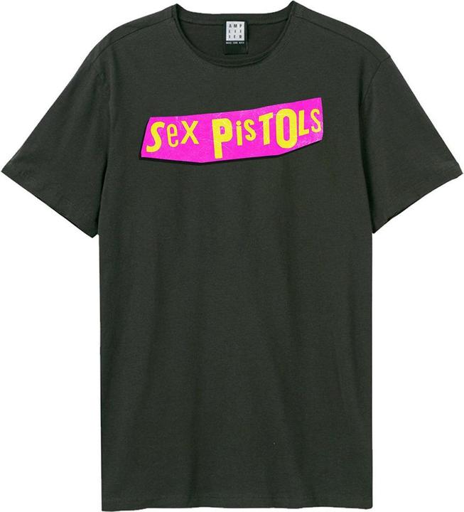 Actual product image Amplified Unisex Adult Logo Driver Sex Pistols T-Shirt (L)