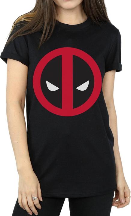 Actual product image Womens/Ladies Deadpool Large Clean Logo Cotton Boyfriend T-Shirt (L)