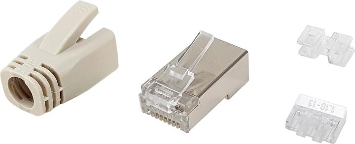 Actual product image equip Connectors Cat6A RJ45 Set of 100 UTP shielded (Network cable plug)