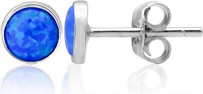 Beneto Silver earrings with synthetic opals AGUP2243 (L)