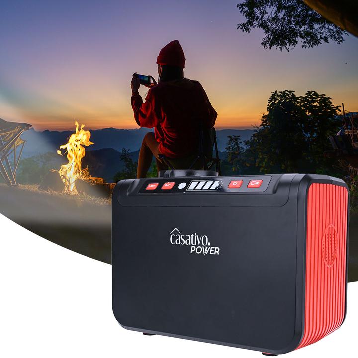 Actual product image Casativo Compact power station & solar generator, LED light, 120W, 12/230V, 88.8 Wh (88.80 Wh, 1.20 kg)