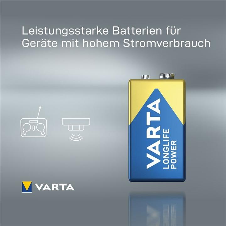 Immagine prodotto Varta Longlife (1 pz., 9V Block, 565 mAh)