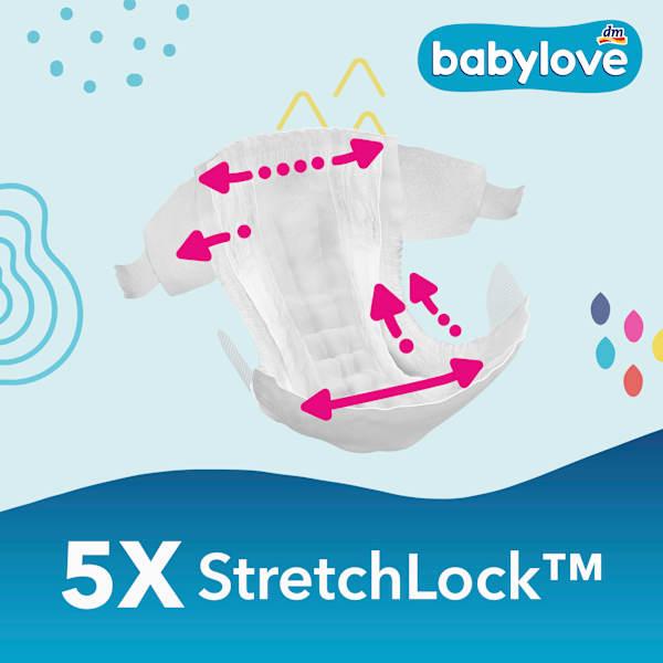 Immagine prodotto dm babylove Pannolini premium (Dimensione 1, Pacco trasportabile, 28 Pezzo/i)