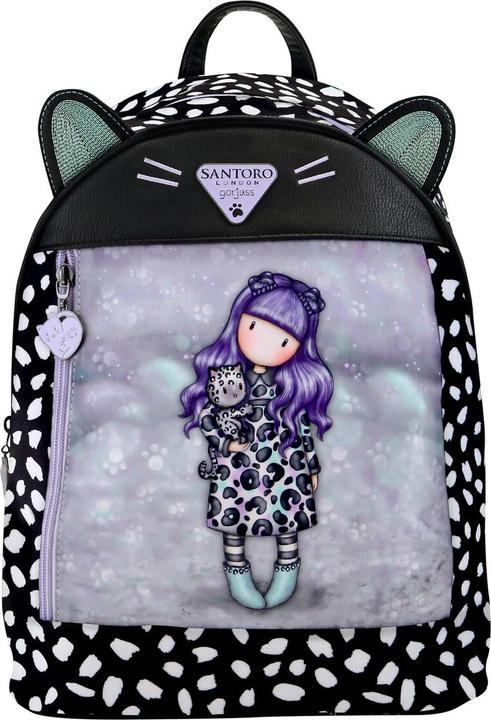 Actual product image Gorjuss Casual backpack Smitten kitten black white (25,5 x 3x 10 cm)