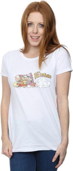 Immagine prodotto The Flintstones Family Car Distressed Maglietta Donna (XXL)