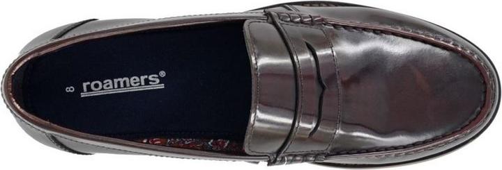 Actual product image Roamers Mens Leather Hi Shine Saddle Loafers (44.5)