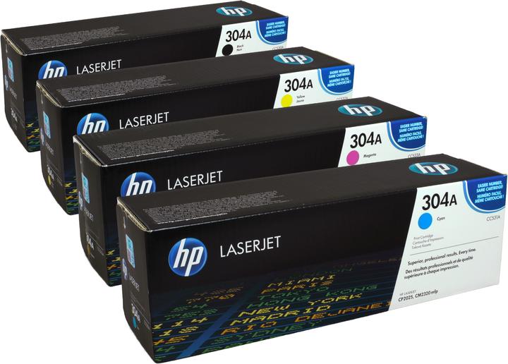 Produktbild HP 4 Toner CC530A-CC533A 304A Multipack BK C M Y 4-farbig (M, BK, C, Y)