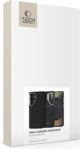 Produktbild Tech-Protect Ion Carbon MagSafe Case für Samsung Galaxy S25 Ultra - Schwarz (Samsung Galaxy S25 Ultra)