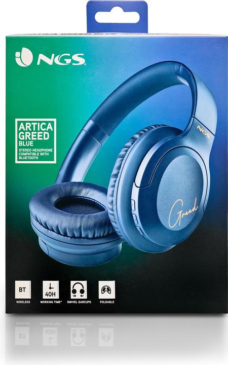 Actual product image NGS Artica greed blue (40 h, Cable, Wireless)
