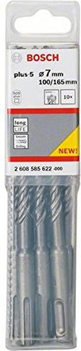 Image du produit Bosch Professional Zubehör Foret marteau SDS plus-5, 7 x 100 x 165 mm, pack de 10 (7 mm)