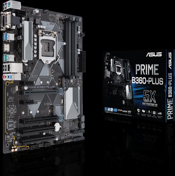 Actual product image ASUS Prime B360-Plus (LGA 1151, Intel B360, ATX)