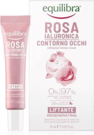 Equilibra EQUILIBRA Rosa Regenerating Lifting Eye Contour Cream różany liftingujący krem pod oczy z kwasem hia (15 ml)