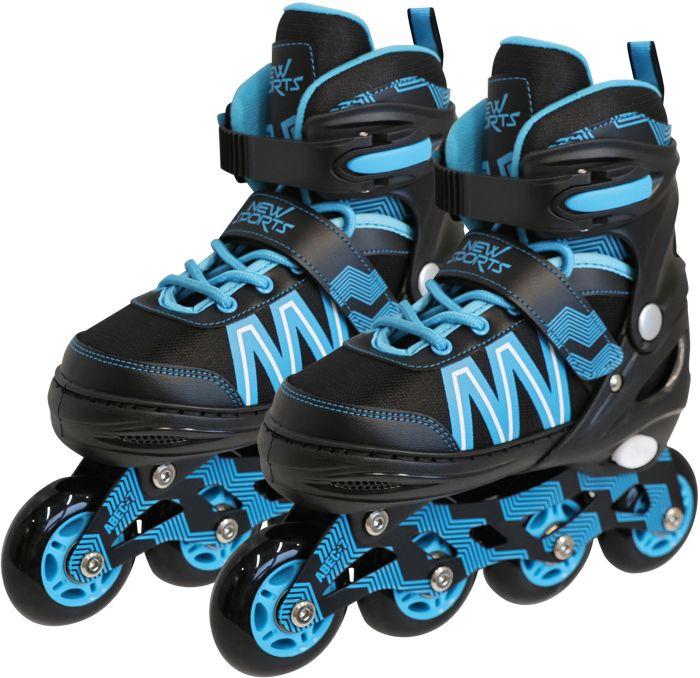Immagine prodotto New Sports Pattini in linea nero/blu ABEC 7, taglia 35-38 (35)