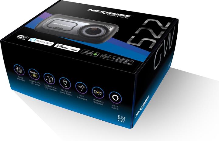Actual product image Nextbase 522GW (Accelerometer, GPS receiver, Wi-Fi, HD)