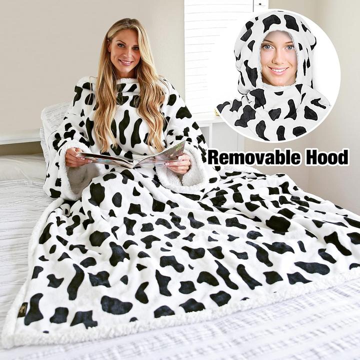 Actual product image Catalonia Classy Fleece-Decke mit Ärmeln und Kapuze