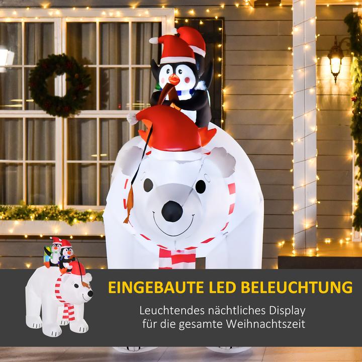 Produktbild Homcom Aufblasbarer Pinguin und Eisbär mit Beleuchtung