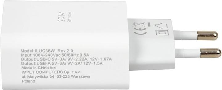 Actual product image iBox Travel charger I-BOX C-36 PD20W white (20 W)