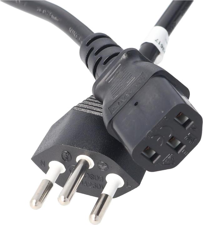 Immagine prodotto AccuCell Cavo di alimentazione con spina svizzera per presa IEC C13 (2 m)