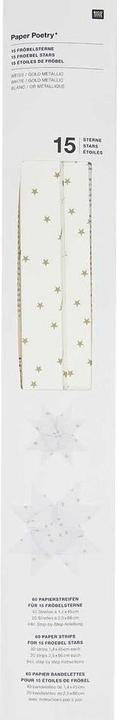Image du produit Rico Design Bandes de papier "Étoiles d'or", 60 bandes (120 g/m², 60 x)