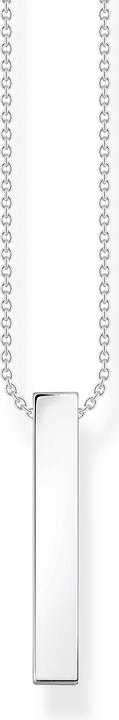 Actual product image Thomas Sabo Chain black stones silver (925 silver, Red, Gold plated, 40 - 45 cm)
