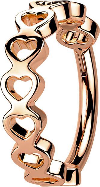 Star Piercing Micro Segmentring klappbar rosegold Herzen (Chirurgenstahl 316L, ohne Messing)