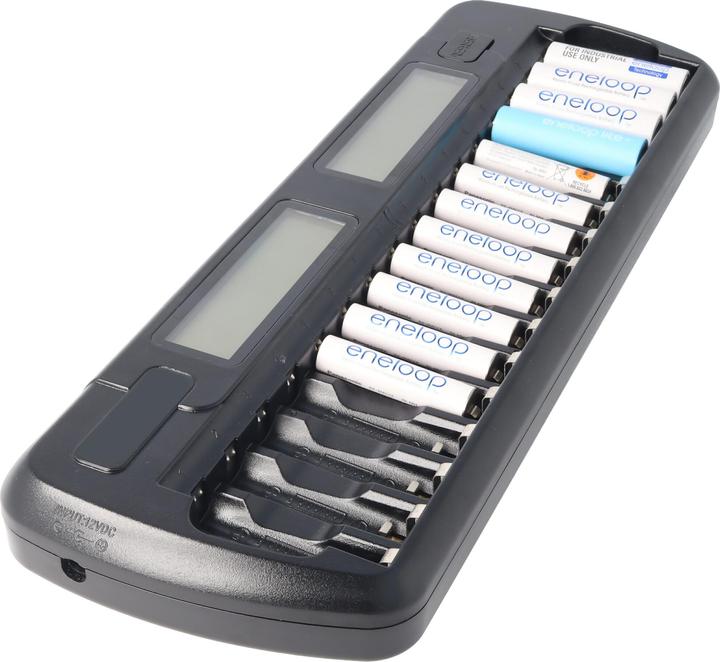 Image du produit AccuCell 16fach Schnell-Ladegerät für 1 bis 16 Stück NiMH Akkus AA, AAA (16 pcs, AA, AAA, Piles rechargeables + chargeur)