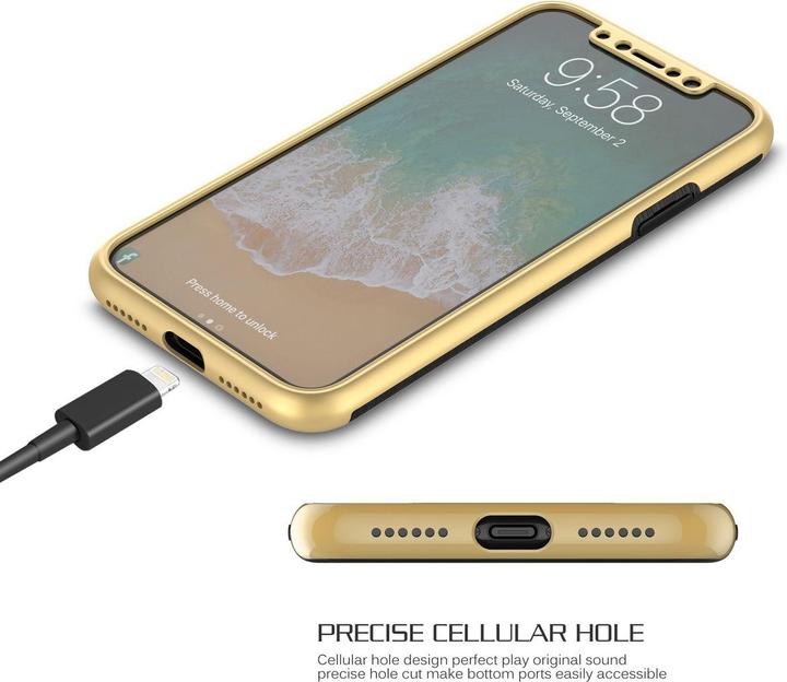 Actual product image König Design Mobile Phone Case for Samsung Galaxy S8 Plus Protective Case Backcover Bumper Cases Gold (Samsung Galaxy S8+)