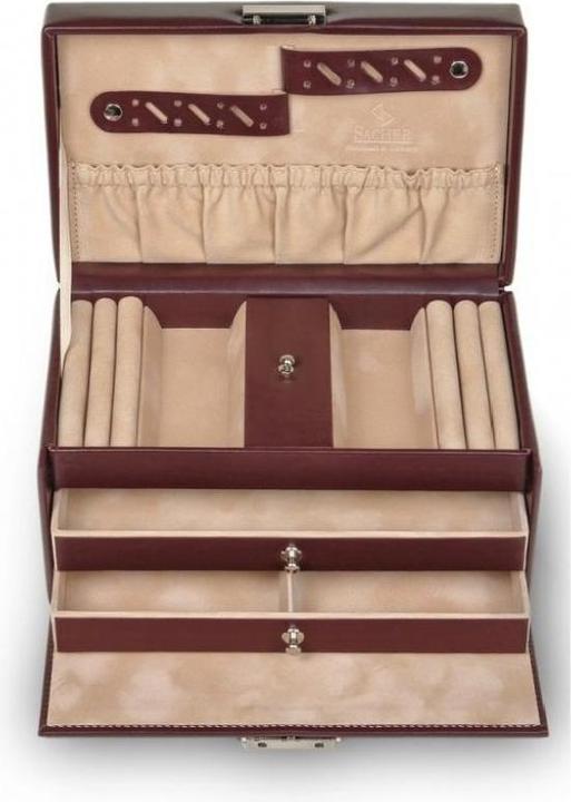 Actual product image Sacher 27.107.010.143 - Jewellery case Eva New Classic, bordeaux (leather)