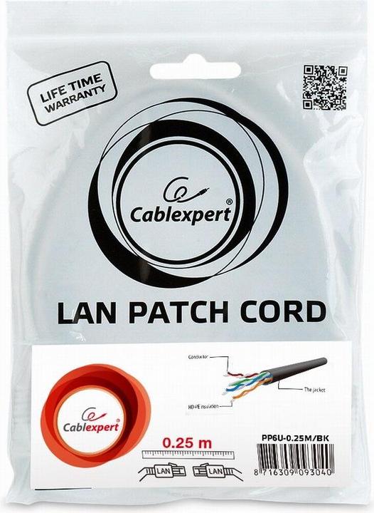 Image du produit Gembird Câble de raccordement (UTP, CAT6, 0.25 m)