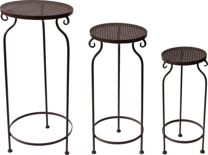 Actual product image HTI-Living Flower stand set of 3 brown Celia