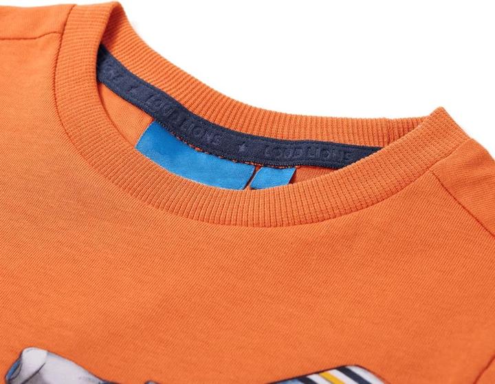 Actual product image VidaXL Children's long-sleeved shirt dark orange 116,Material: 100 (116)
