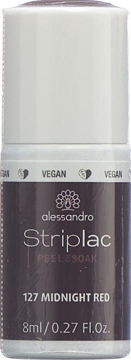 Image du produit Alessandro Striplac Peel or Soak (127 Rouge nuit, Vernis à ongles peel off)