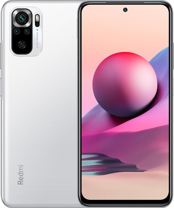 Produktbild Xiaomi Redmi Note 10S (6.43 Zoll) Dual-SIM MIUI 12.5 USB Typ-C (64 GB, Pebble White, 6.43", Dual SIM, 64 Mpx, 4G)