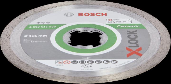 Produktbild Bosch Professional Zubehör X-LOCK Diamanttrennscheibe Standard for Ceramic 125 x 22,23 x 1,6 x 7