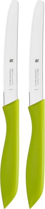 Produktbild WMF Brotzeitmesser Brötchenmesser Frühstücksmesser Set 2tlg 23cm Wellenschliff grün (11 cm)